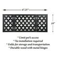 thumbnail image 2 of ETNA Products Freestanding Wood Pet Gate 3-Panel Tri Fold Dog Fence, 48" Wide x 19" High, 2 of 8