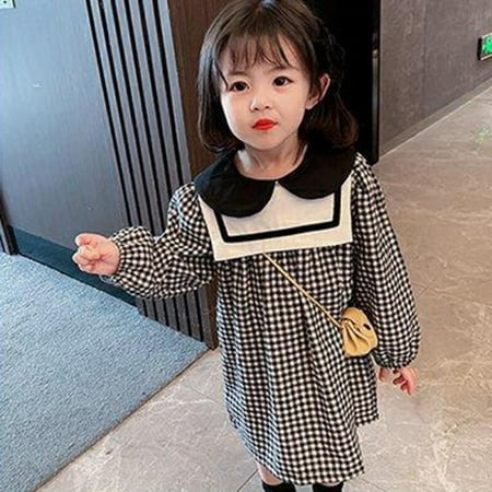 

Malisata Bobora Children Autumn Dress Dress Plaid Casual Princess Dress Kids Outfit Girl Clothes Sets