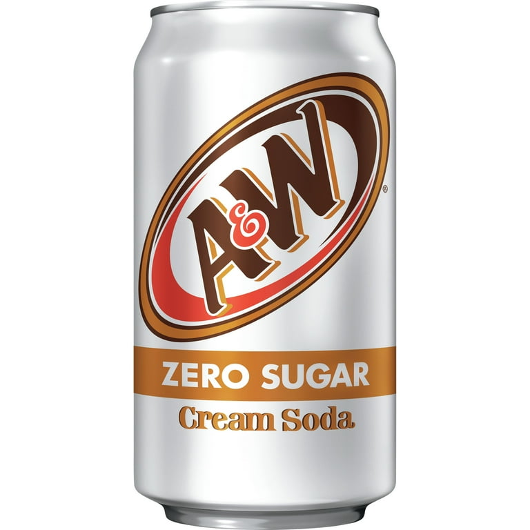 A&W Cream Zero Sugar Soda 12oz Cans, Quantity of 24