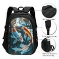 thumbnail image 3 of Balery Cute Koi Fish Serenity Mochila con carga USB para hombre y mujer - Mochila impermeable y antirrobo para laptop con puerto USB para viajes, trabajo, 3 of 7