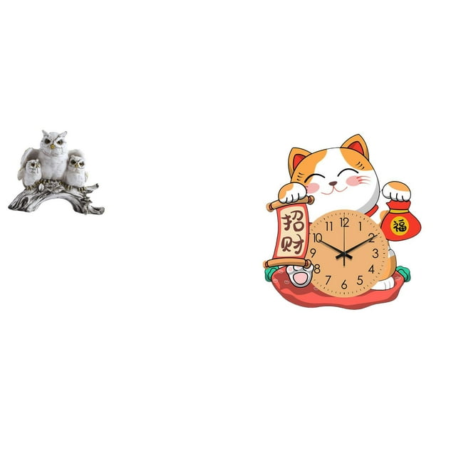 Escultura de animal moderna, figura decorativa de mesa, reloj de pared silencioso para sala de estar, oficina, dormitorio, cocina, decoración de armar