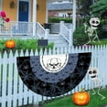 thumbnail image 4 of Fridja 1.5 x 3 Feet Halloween Pleated Fan Flag Thanksgiving Bunting Flag Halloween Yard Hanging Bunting Flag with Metal Grommet for Holiday Half Fan Banner Hanging, 4 of 7