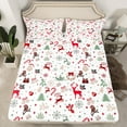 thumbnail image 2 of Castle Fairy Teens Animal Deer Full Size Sheets 4-Piece,Merry Christmas Breathable Bed Sheets,Xmas Festival Lightweight Sheet Sets,Super Cozy Room Decor, 2 of 7