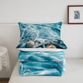 thumbnail image 5 of Manfei Lovely Starfish Twin Comforter Sets,Calm Ocean Water Bedding Set,White Blue,Reversible,2pcs,1 Comforter and 1 Pillowcase, 5 of 8