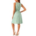 thumbnail image 3 of Vestidos Midi Florales para Mujeres Inspire Chic, Vestido Sin Mangas Casual de Verano para Invitadas de Boda, Color Verde Claro M, 3 of 5
