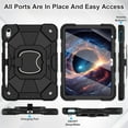 thumbnail image 6 of Case for iPad (A16) 11th Generation 11 Inch (2025),iPad 10th Generation 10.9 Inch (2022),Full-Body Drop Protection i Pad Case 10th Gen with Rotating Stand Screen Protector,Black, 6 of 14