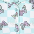 thumbnail image 5 of Sleep On It Girls 2-Piece Short-Sleeve Button Down Collared Coat Pajama Set with Matching Scrunchie - Butterfly , 6X, 5 of 5