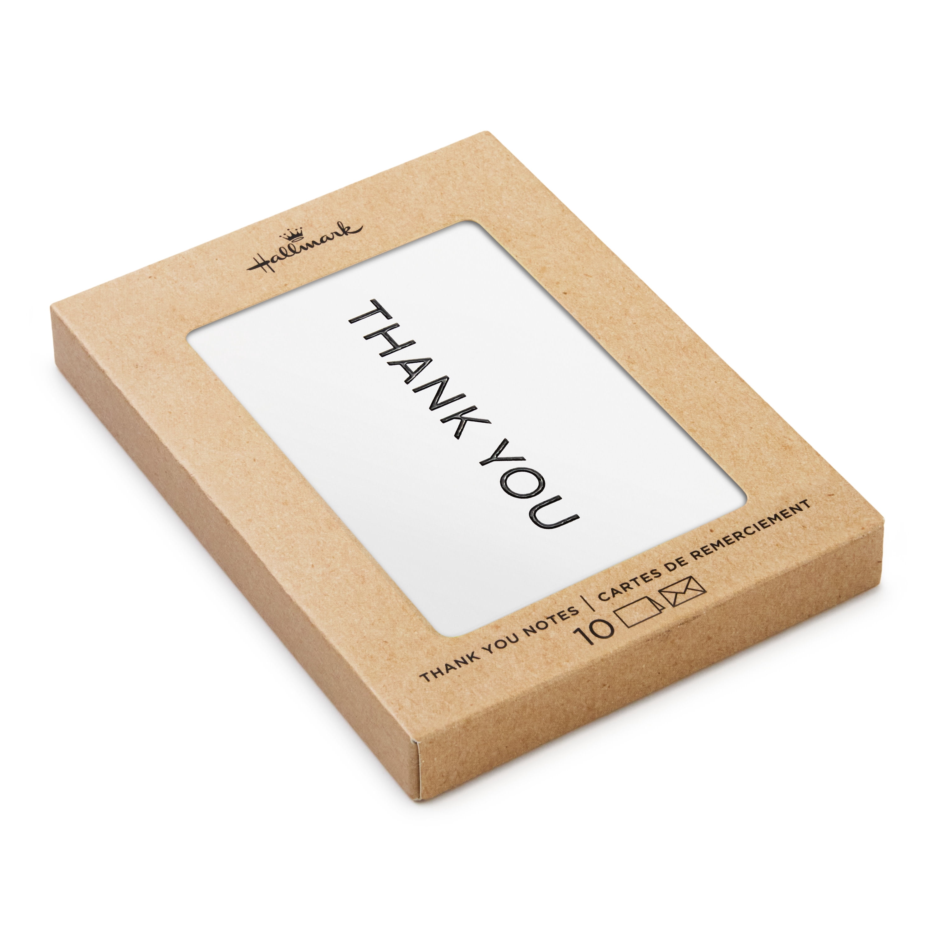 Hallmark Blank Thank You Notes (Elegant Black and White Framed), Pack of 10