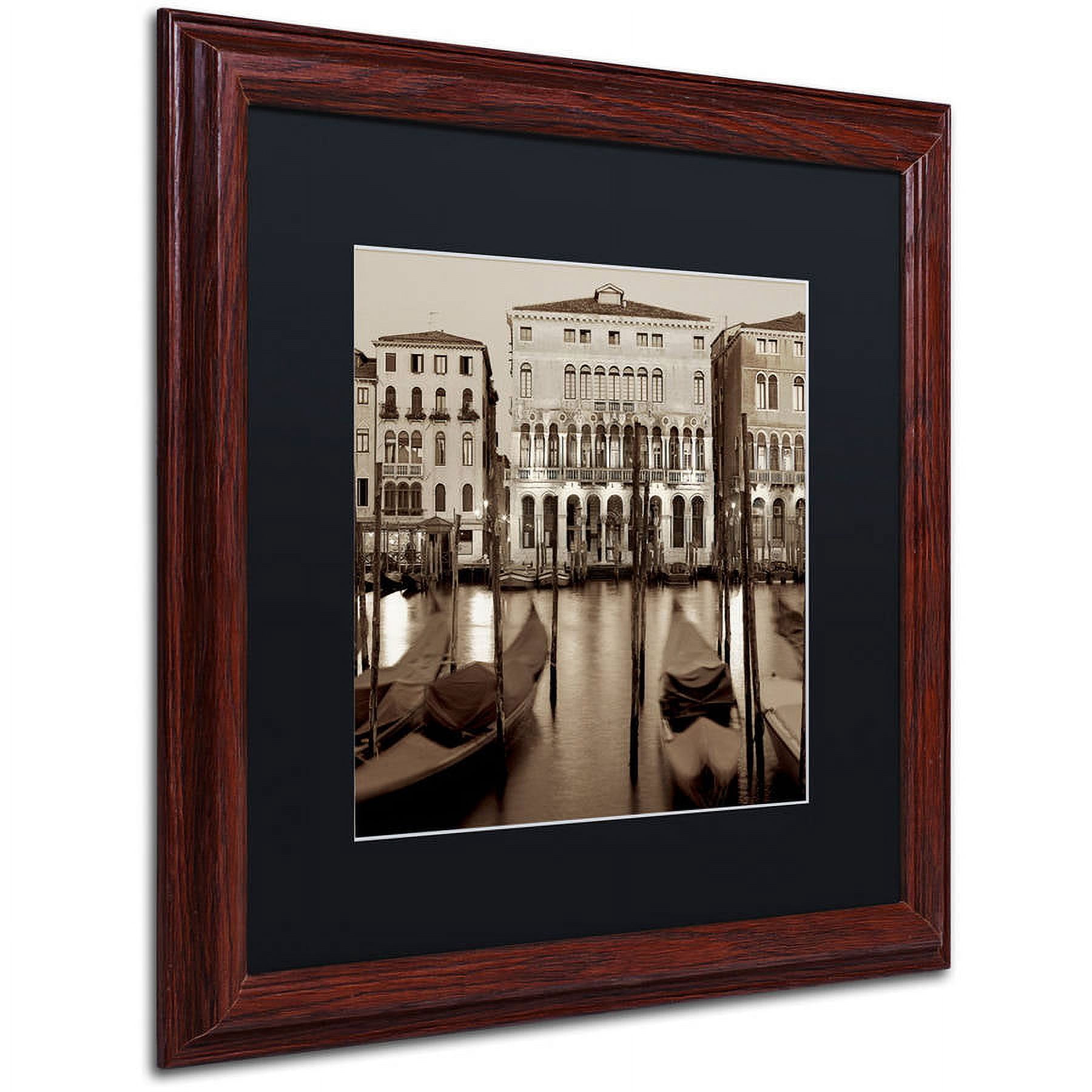 Trademark Fine Art "Venezia I" Canvas Art by Alan Blaustein, Black Matte, Wood Frame