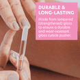 thumbnail image 6 of Czech Glass 2-Pack Cuticle Pusher Set by Bona Fide Beauty - Duel Ended Manicure Sticks in Clear, 6 of 7