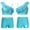 Lake Green, variant on YONGHS Kids Girls 2 Piece Gymnastics Dance Outfits Sequins Crop Top with Shorts Set White 10