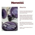 thumbnail image 7 of Home VSS Stoneware Sonoma 16pc Dinnerware Set, Outside Black + Inside Spinwash Purple, 7 of 7