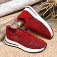 thumbnail image 5 of YLYL Women's Sneakers Casual Slip-On Lace-Up Hollow Out Crochet Lightweight Breathable Comfortable Walking Shoes, 5 of 9