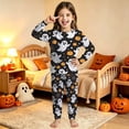 thumbnail image 2 of MEZZALL Kids Girls Pajama Sets Halloween Print Casual Comfortable O-Neck Long Sleeve T-Shirts Pants 2 Piece Sleepwear, 2 of 4