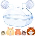 thumbnail image 2 of 1 recipiente para baño de arena para hámster con pala, baño para hámster, arena para hámster, bandeja de arena para hámster, bañera pequeña para mascotas para hámster sirio, 2 of 5