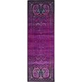 thumbnail image 2 of Unique Loom Imperial Collection Paisley, Distressed, Border, Vintage, Modern, Abstract Area Rug, 2 x 6 ft, Lilac/Black, 2 of 5