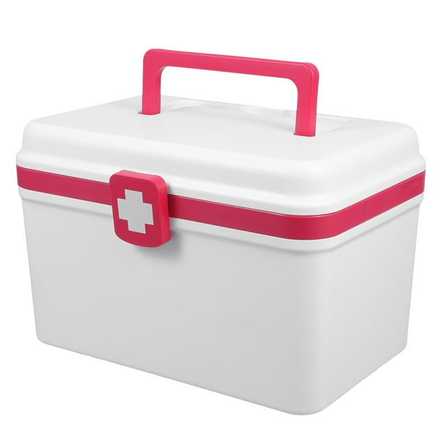 Shisuyan Large Capacity First Aid Box Medical Storage Organizer Empty First Aid Container with Handle Large Capacity Medicines Box Holder