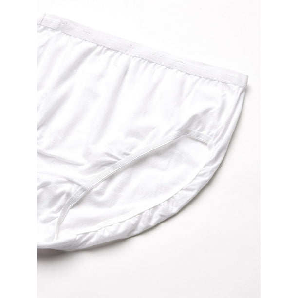 Bali Womens Full-Cut Fit Hi-Cut Panty, 10, White 