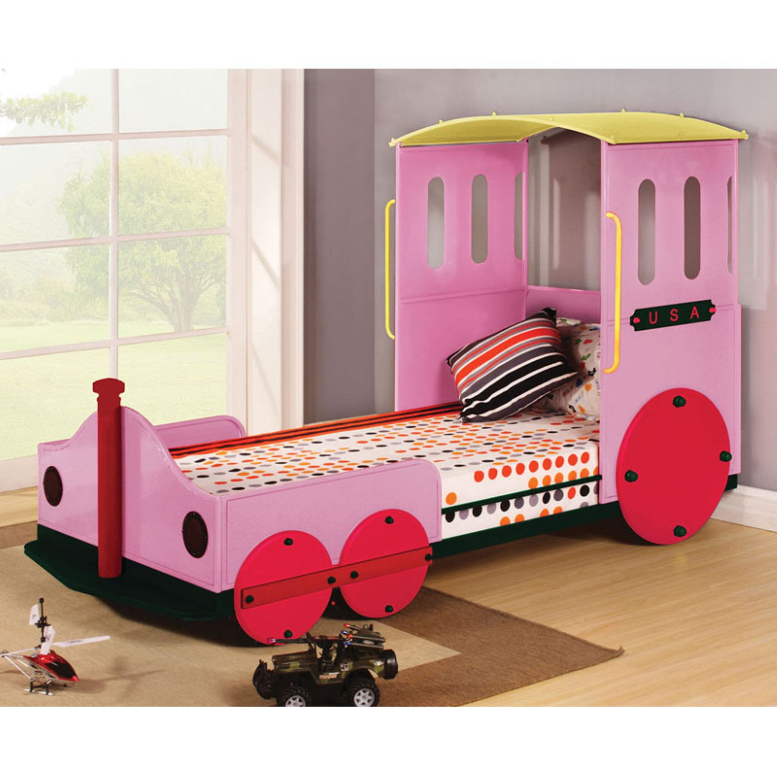 Acme Tobi Train Bed, Twin, Multiple Colors