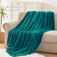 thumbnail image 6 of Exclusivo Mezcla Fleece Throw Blanket for Couch, Sofa, 300GSM Super Soft and Warm Blankets, Teal Throw All Season Use, Cozy, Plush, Lightweight, 50x60 Inches, 6 of 8