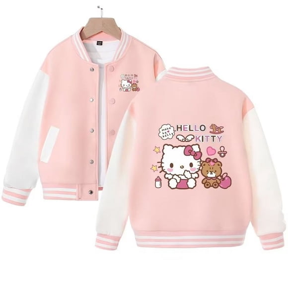 Chaqueta de béisbol uniforme digital impresa con gatos lindos de anime