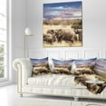 thumbnail image 3 of Designart Memory of Elephants in Bush - Abstract Throw Pillow - 16x16, 3 of 5