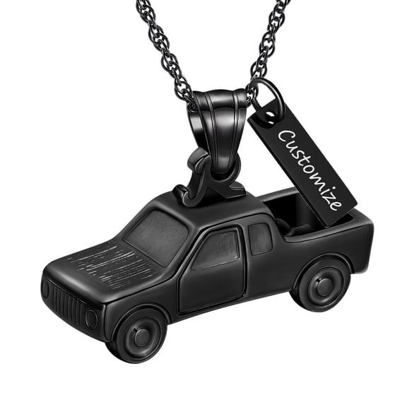 Truck Urn Pendant Cremation Jewelry for Ashes Holder Memory Necklace Memorial Jewelry