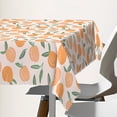 thumbnail image 4 of Summer Peach Rectangle Tablecloth, Stain Resistant Wrinkle Free and Washable Birthday Party Tablecloths, Fruit Peach Party Decorations Table Cover for Dining, Picnic, 60"*86", 4 of 6