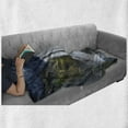 thumbnail image 6 of Waterfall Soft Flannel Fleece Throw Blanket, Waterfall and Grand Cliffs in Northern America Force of Nature Art Print, Cozy Plush for Indoor and Outdoor Use, 50" x 70", Green Blue White, by Ambesonne, 6 of 6