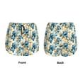 thumbnail image 3 of Gukieu Vintage Blue Flowers Print Women's Sports Shorts with Drawstring Elastic Waistband for Running, Yoga, Fitness-XX-Large, 3 of 7
