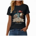thumbnail image 4 of mgoYE T-Shirt for Women Graphic Womens 250th Anniversary Patriotic July 4th T-Shirt – USA 1776-2026 O-Neck T-Shirt(Black,S), 4 of 8