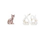 thumbnail image 1 of Estatua de cisne gato, figura decorativa, escultura animal, adorno artístico para chimenea, estantería o vitrina. Elegante cerámica lisa., 1 of 8