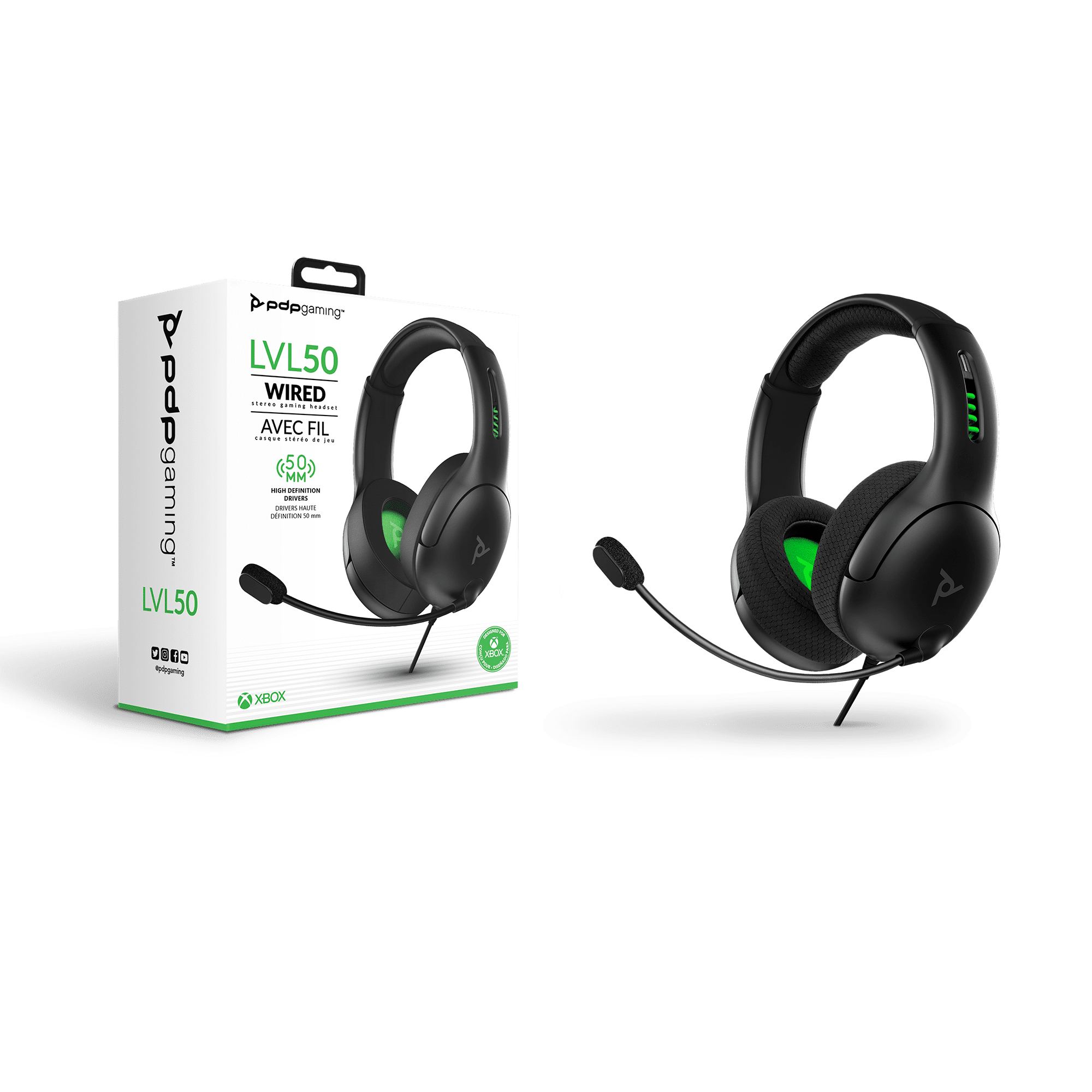 Dankzegging Tablet Voorkeur PDP Gaming LVL50 Wired Stereo Gaming Headset with Noise Cancelling  Microphone: Black - Xbox Series X, Xbox One, PC - Walmart.com