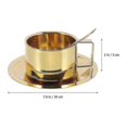 thumbnail image 2 of 1 set of Coffee Mug Stainless Steel Coffee Mug Cup Spoon Saucer Office Cup, 2 of 3
