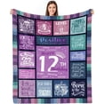 thumbnail image 1 of LHSHID 12 Year Old Girl Birthday Gifts Gifts for 12 Year Old Girl 12th Birthday Gifts for Girls Birthday Gifts for 12 Year Old Girl 12th Birthday Decorations for Girls Throw Blanket 40"x50", 1 of 6