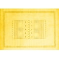 thumbnail image 1 of Ahgly Company Machine Washable Indoor Rectangle Solid Yellow Modern Area Rugs, 5' x 8', 1 of 4