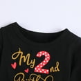 thumbnail image 4 of IBTOM CASTLE Baby Girls My 1st 2nd 3rd Birthday Polka Dots Dress with Headband Long Sleeve Sequin Princess Tutu Cake Smash One Party Gown 2 Years Black+Red, 4 of 8