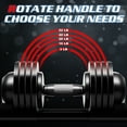 thumbnail image 2 of Adjustable Dumbbell,22lb/44lb/52lb Single Dumbbell Set with Tray for Workout Strength Training Fitness, 2 of 7