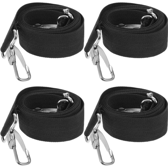 HOMEMAXS  4 Pcs Instrument Parts Marching Snare Drum Sling Belt Strap Black