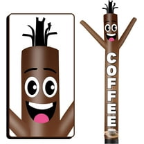 10FT Tall Inflatable Tube Man Coffee Wacky Wavy Dancing Guy (12''Diameter) for Outdoor Decoration Advertising Business Promotion - Food Theme (Blower Not Included)