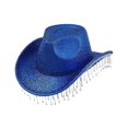 thumbnail image 3 of Segolike Cowboy Hat for Women Cowgirl Hat for Concerts Themed Party Wedding Birthday Gift Blue, 3 of 8