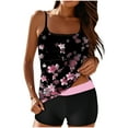 thumbnail image 2 of Karight 2 Piece Swimsuit for Women Blouson Tankini Top with Shorts Tummy Control Bathing Suit, 2 of 8
