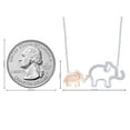 thumbnail image 7 of AFFY 1/10 Ct Diamond Mom Elephant Womens Pendant Necklace 14k White Gold Over 925, 7 of 7