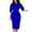 Blue, variant on Oksale Work Dresses for Women 3/4 Sleeve Midi Dress Ruched Pencil Dresses Casual Crewneck Sheath Dress Comfortable Soft Business Dresses White S
