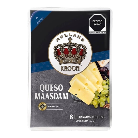 Queso maasdam Kroon en rebanadas 160 g