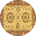 thumbnail image 1 of Ahgly Company Indoor Round Oriental Brown Traditional Area Rugs, 8' Round, 1 of 4