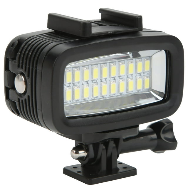Underwater Diving Fill Light, Underwater LED Light Low Power Consumption IPX8 Waterproof Energy Saving 3.7V For Swimming Black