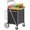 Grey 682, variant on Foldable Utility Shopping Cart with Double Basket, 360° Swivel Wheels, Heavy Duty Grocery Cart on Wheels for Laundry, Grey