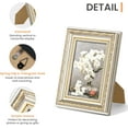 thumbnail image 5 of CozyNestFinds 5x7 Picture Frame with Real Glass, Ornate Vintage 5 x 7 Photo Frames for Wall Decor or Tabletop Display, White and Gold, 2 Pack, 5 of 10