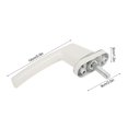 thumbnail image 4 of Sonew Home Window Handle,Aluminum Alloy Door Window Handle with Round Base for Flat Opening Plastic Steel Door Window,Window Handle, 4 of 8